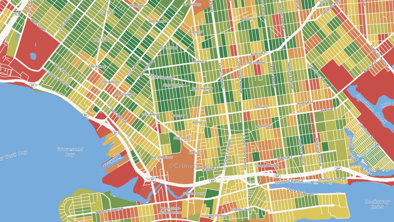 11223, NY Map of Theft Rates