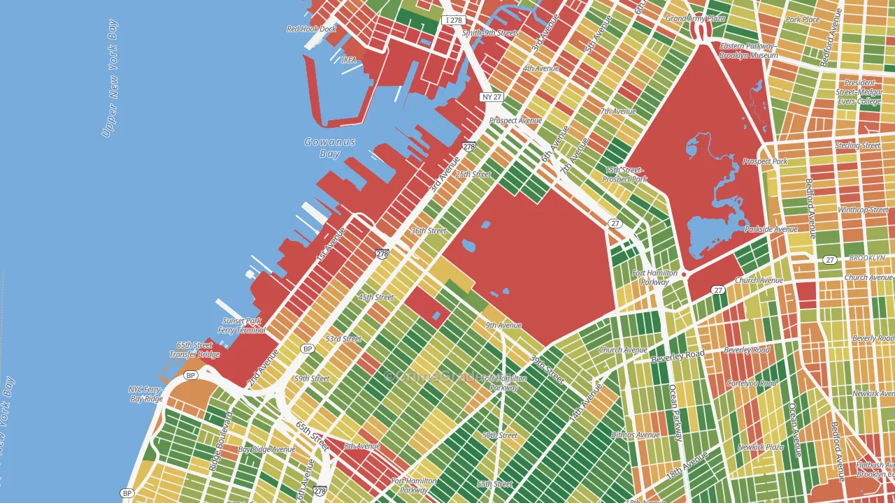 11232, NY Map of Theft Rates