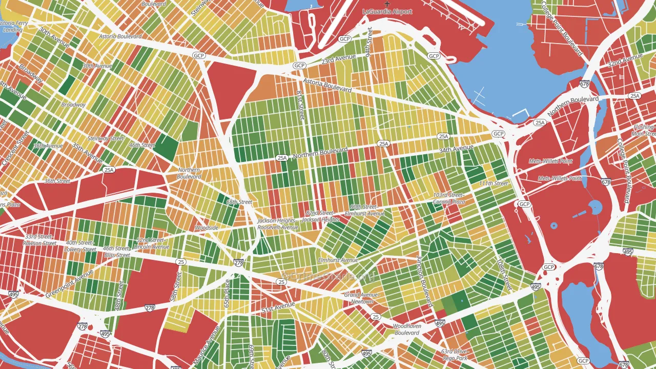11372, NY Map of Theft Rates