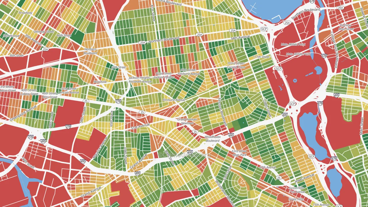 11373, NY Map of Theft Rates