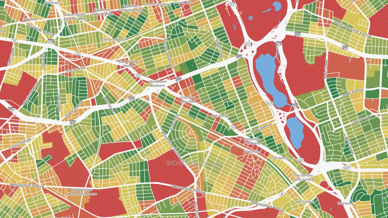 11374, NY Map of Theft Rates