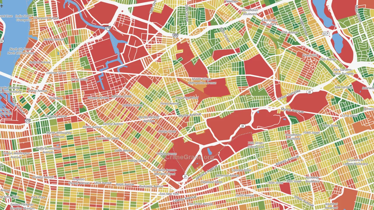 11385, NY Map of Theft Rates