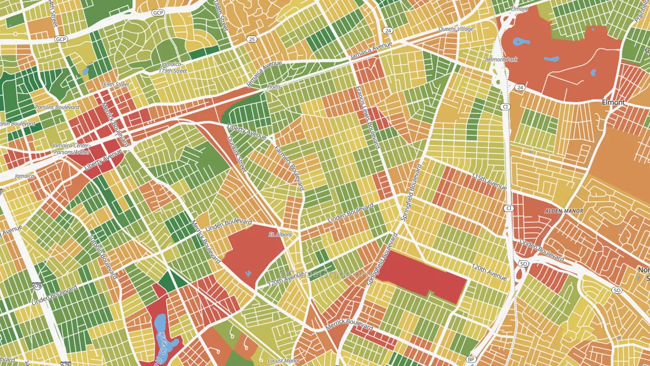 11412, NY Map of Theft Rates