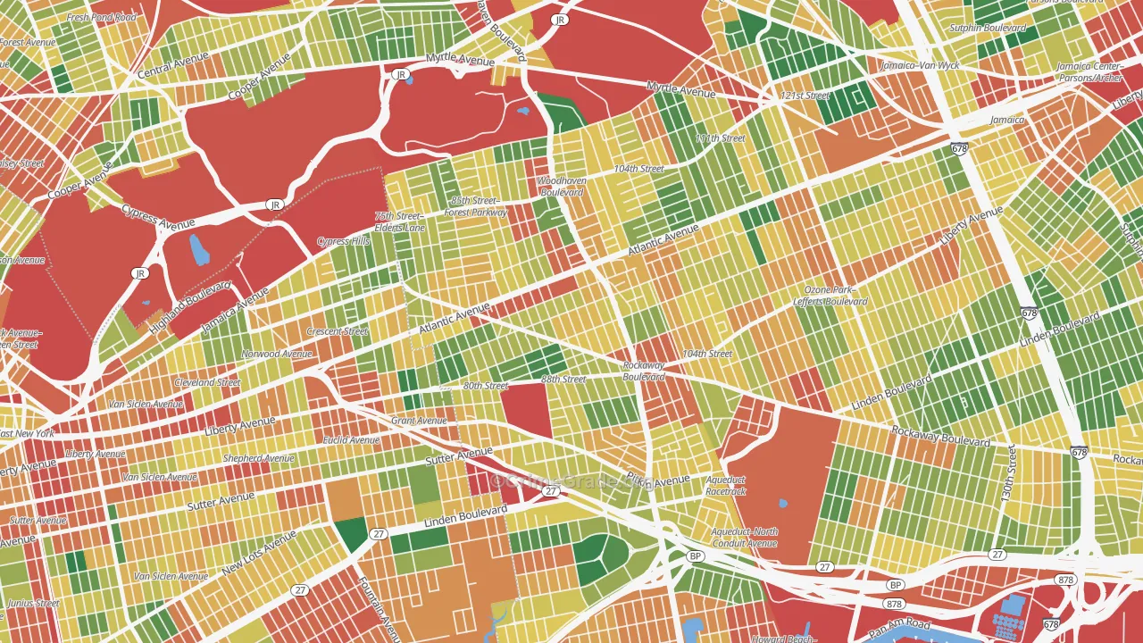 11416, NY Map of Theft Rates