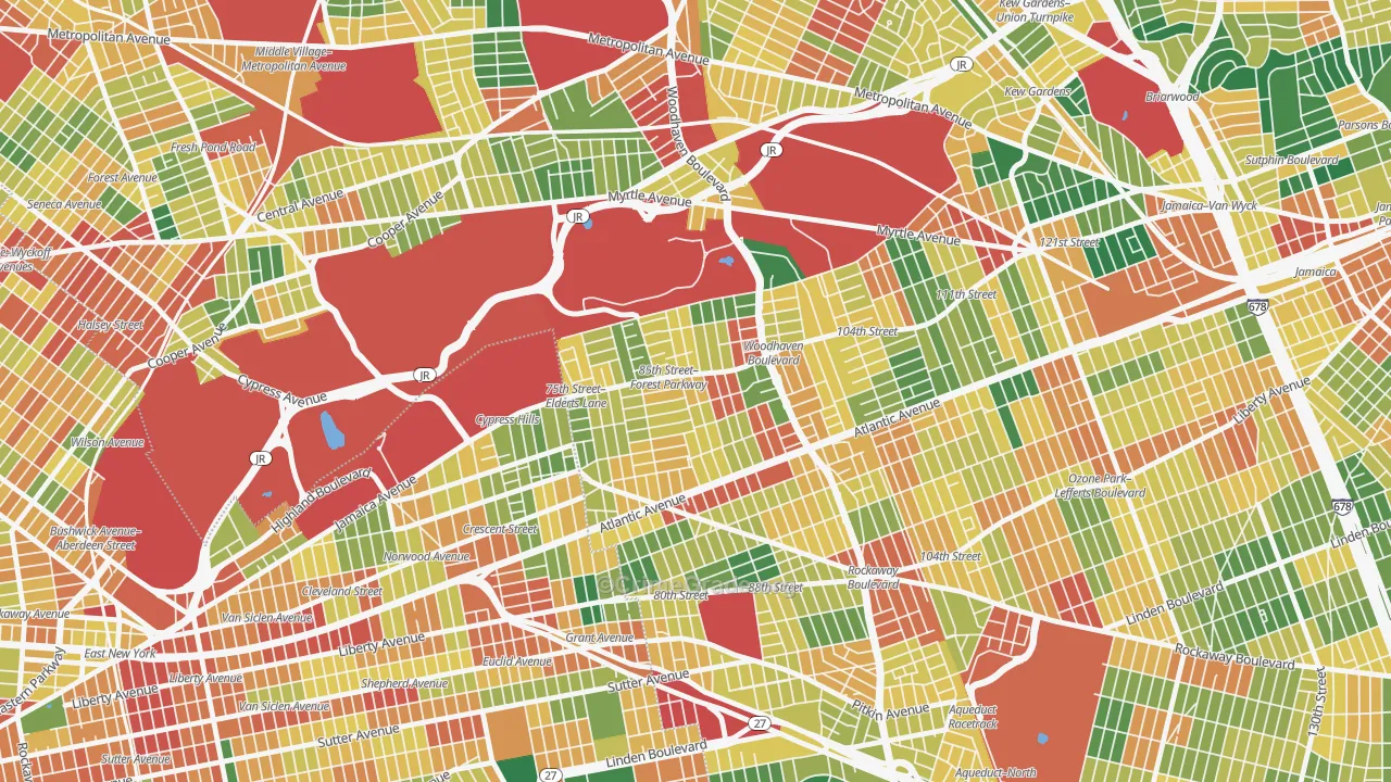 11421, NY Map of Theft Rates
