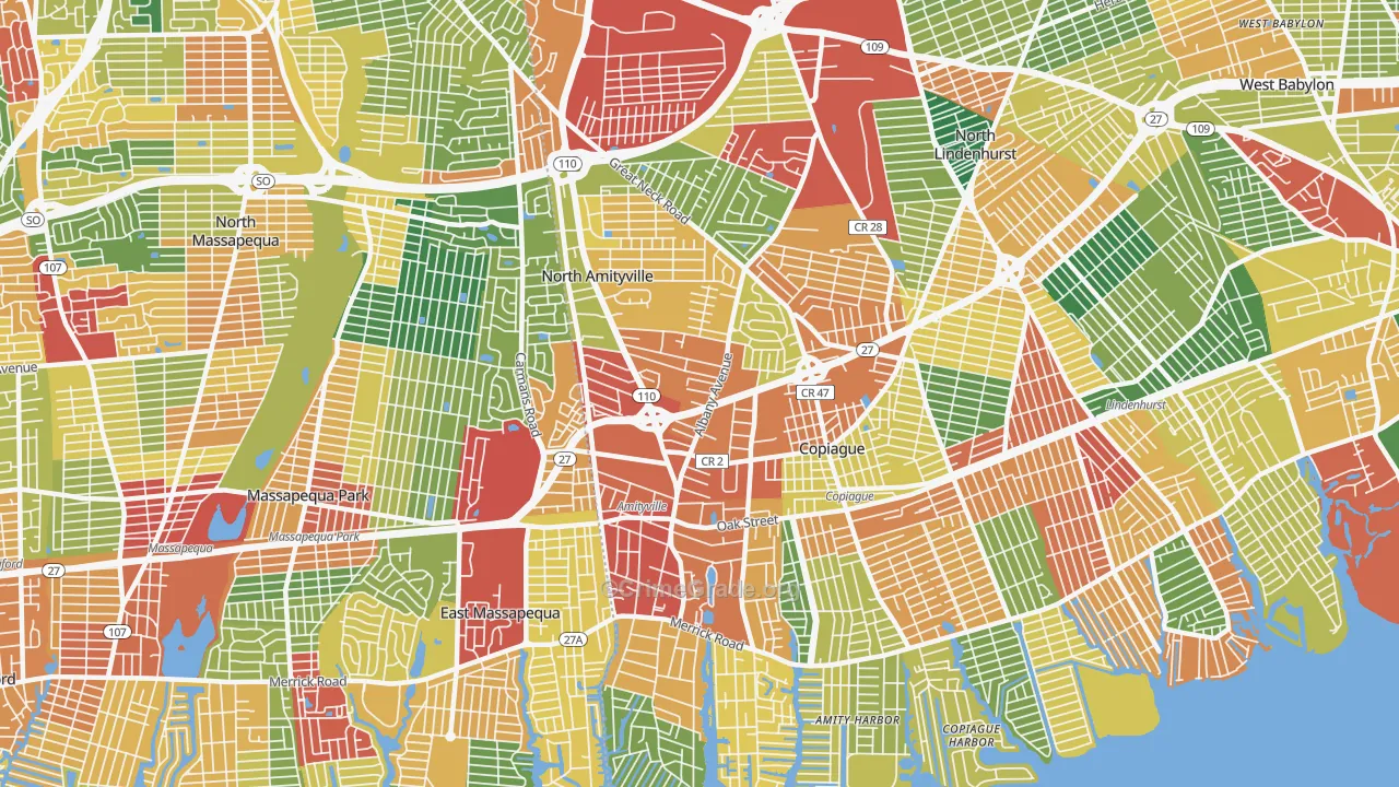 11701, NY Map of Theft Rates