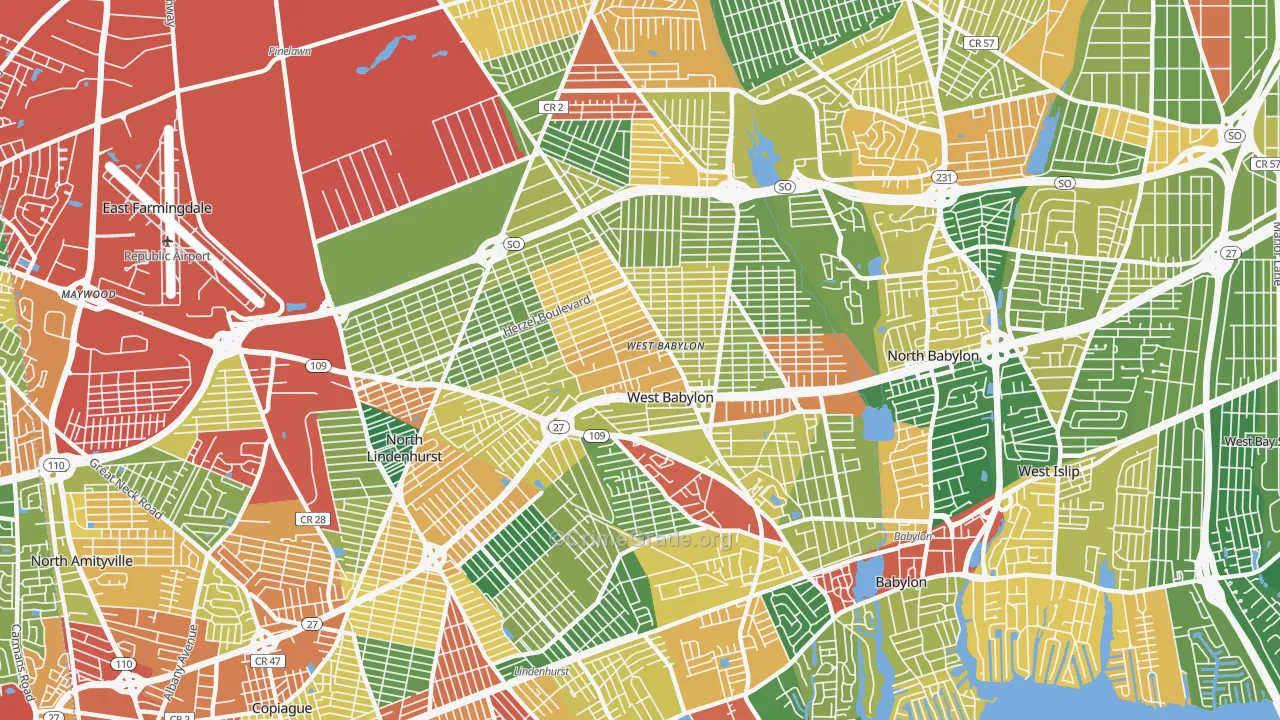 11704, NY Map of Theft Rates