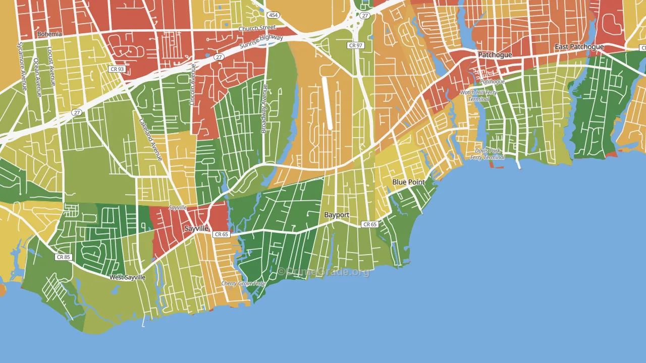 11705, NY Map of Theft Rates