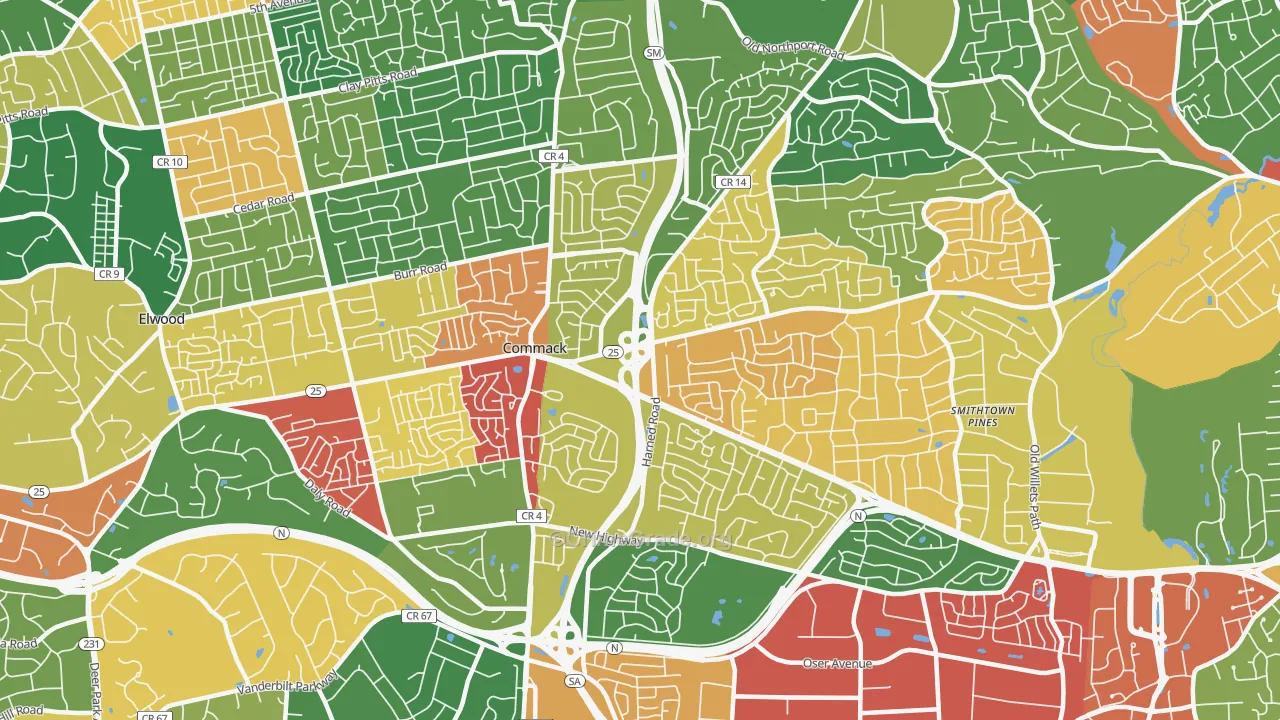 11725, NY Map of Theft Rates