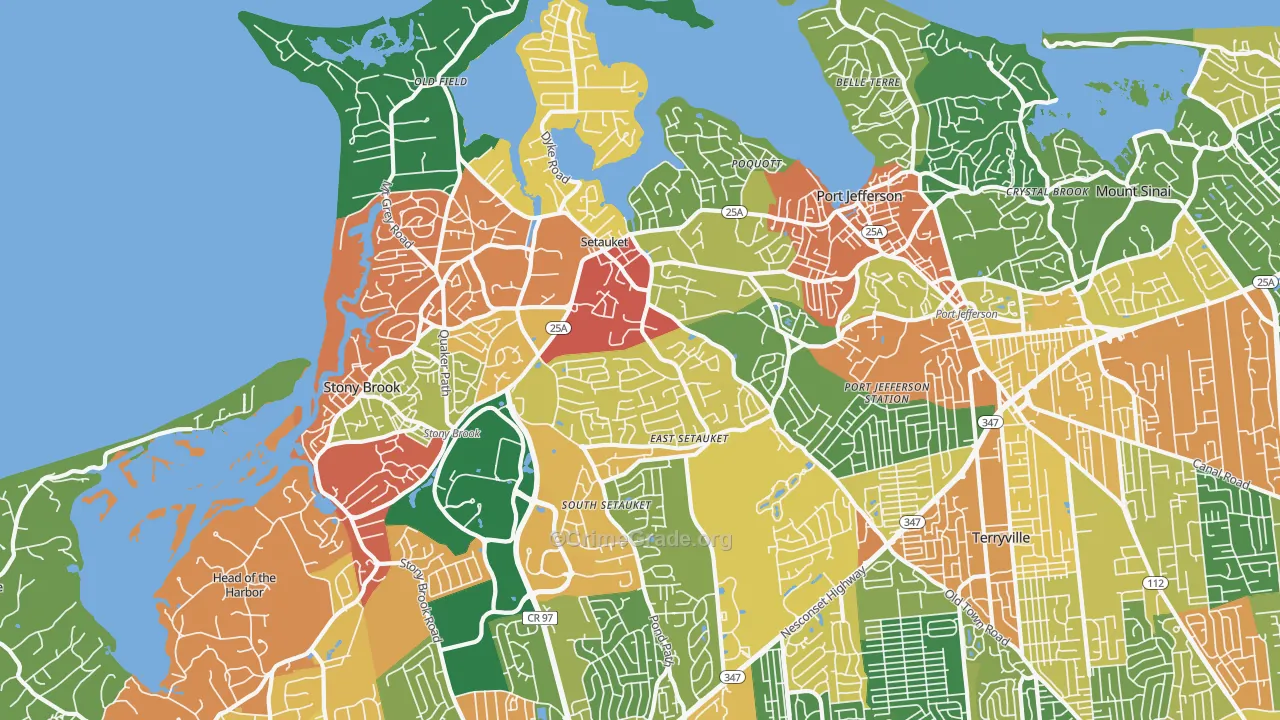11733, NY Map of Theft Rates