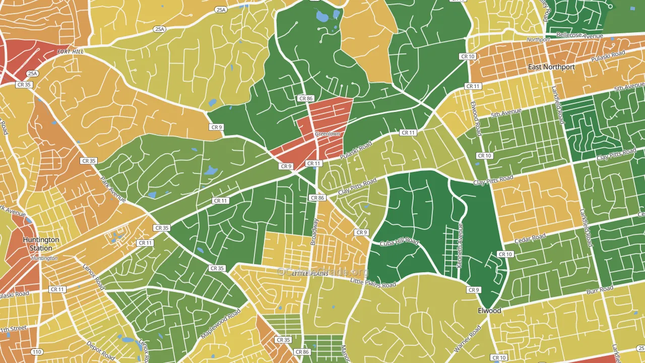 11740, NY Map of Theft Rates