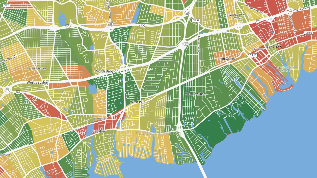 11795, NY Map of Theft Rates