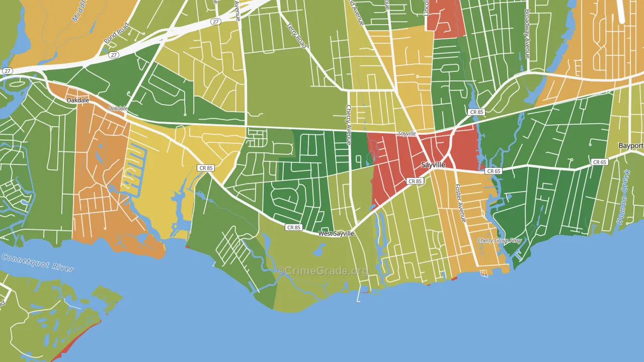 11796, NY Map of Theft Rates