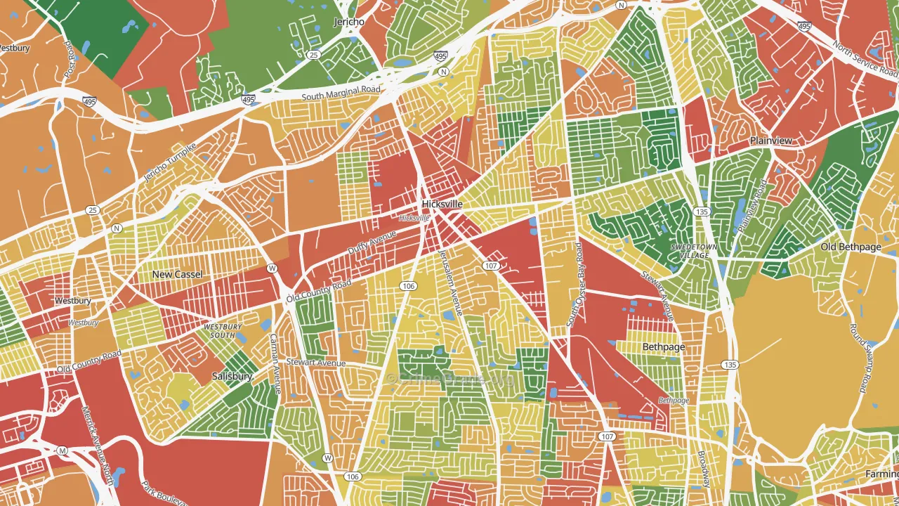 11801, NY Map of Theft Rates
