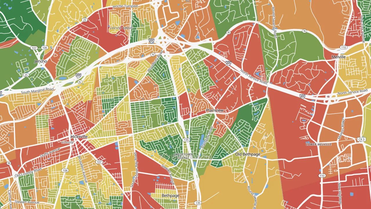 11803, NY Map of Theft Rates