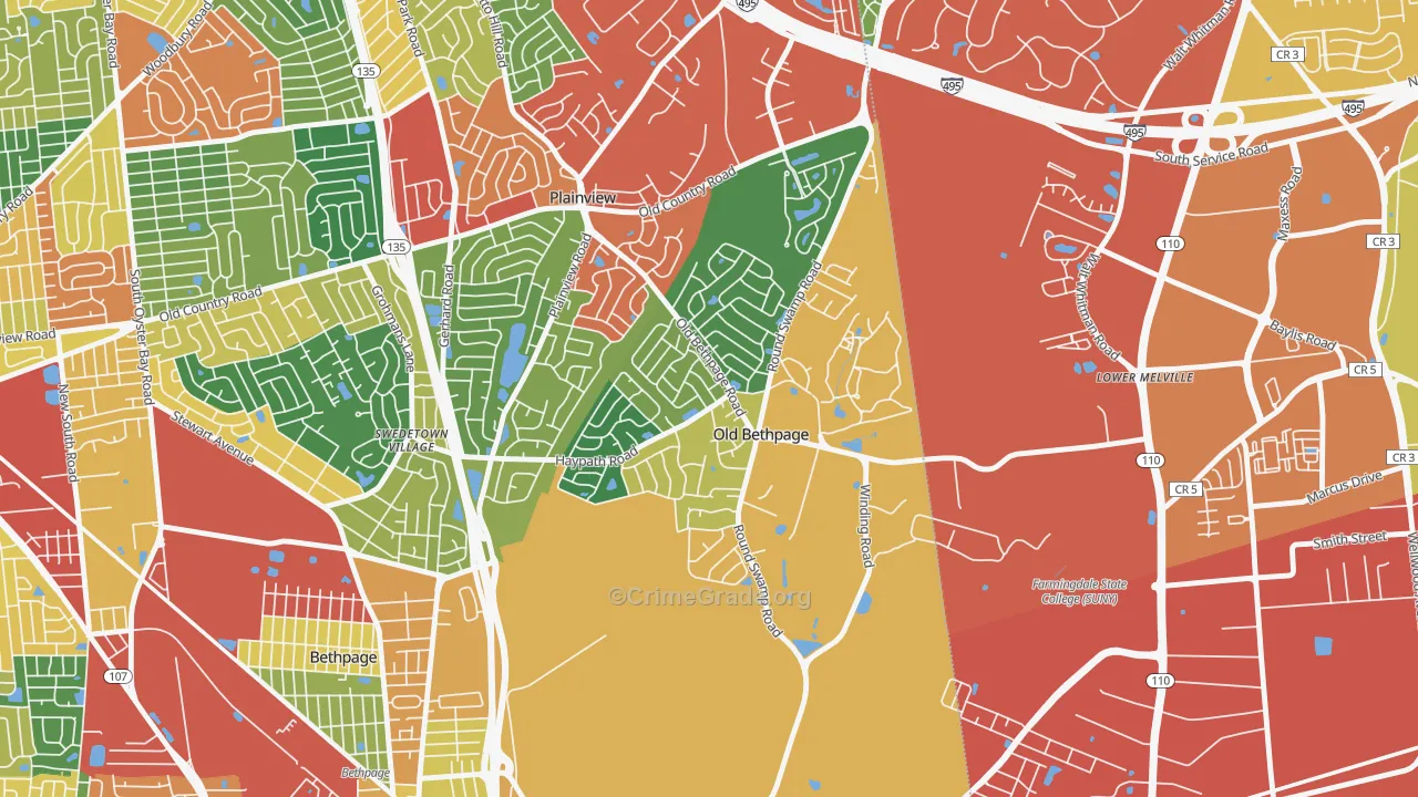 11804, NY Map of Theft Rates