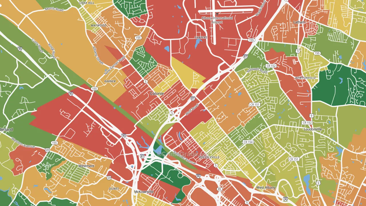 12205, NY Map of Theft Rates