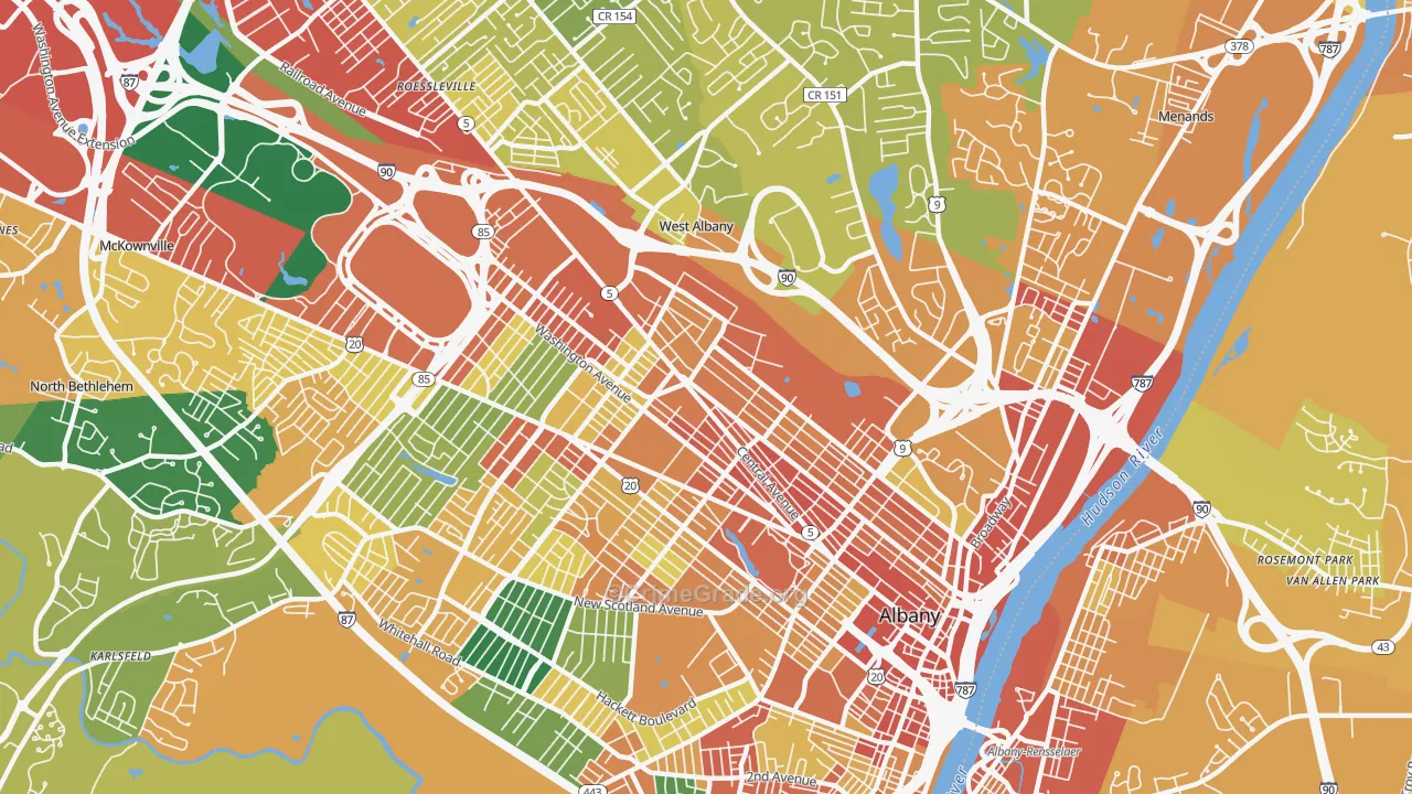 12206, NY Map of Theft Rates