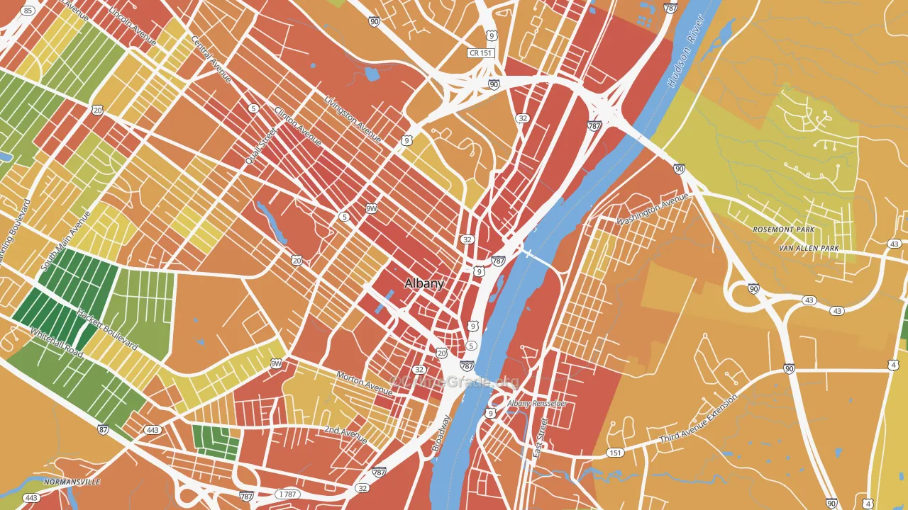 12207, NY Map of Theft Rates