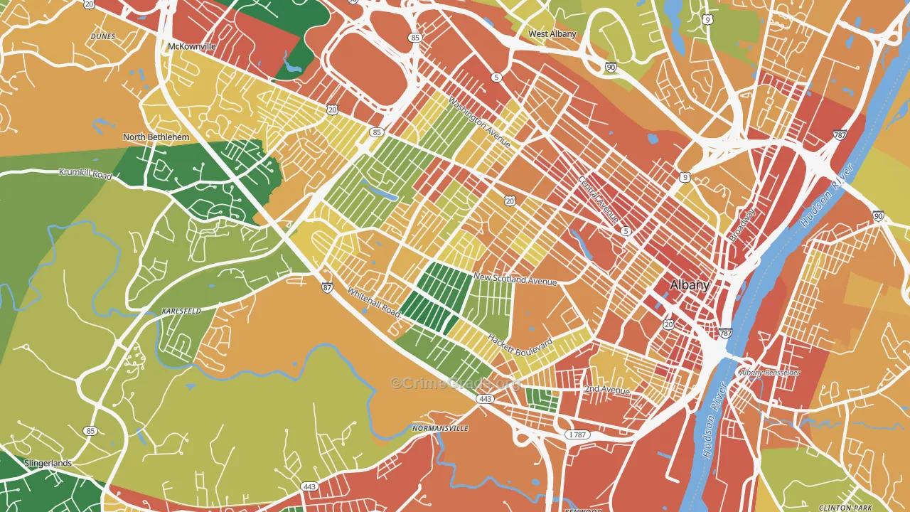 12208, NY Map of Theft Rates