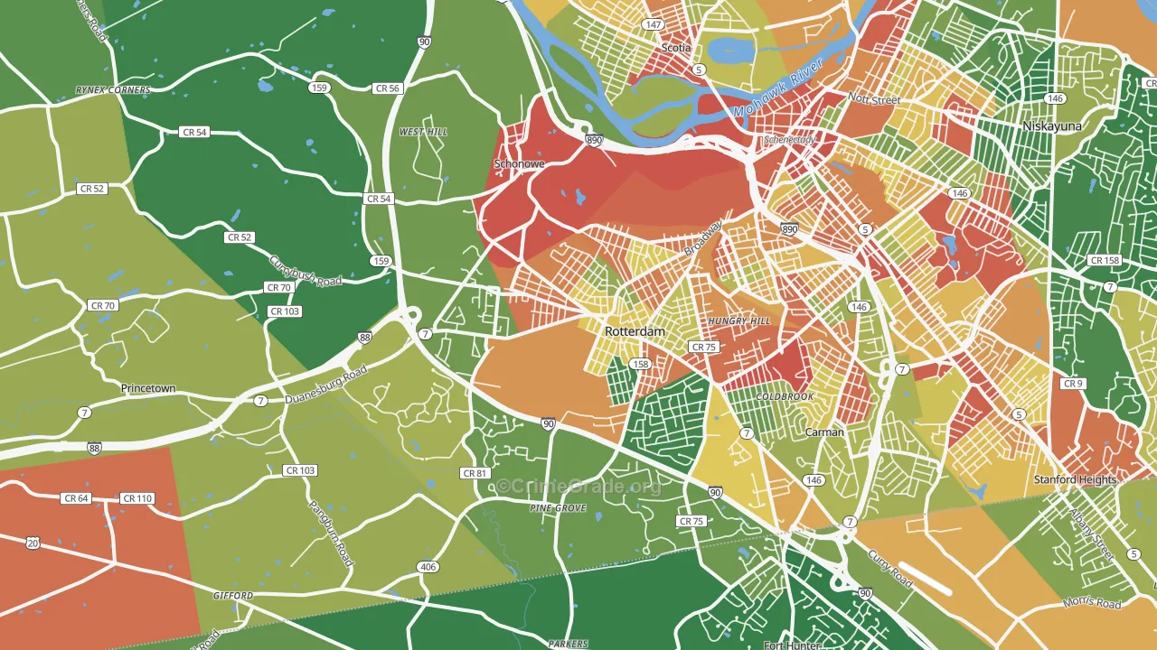 12306, NY Map of Theft Rates