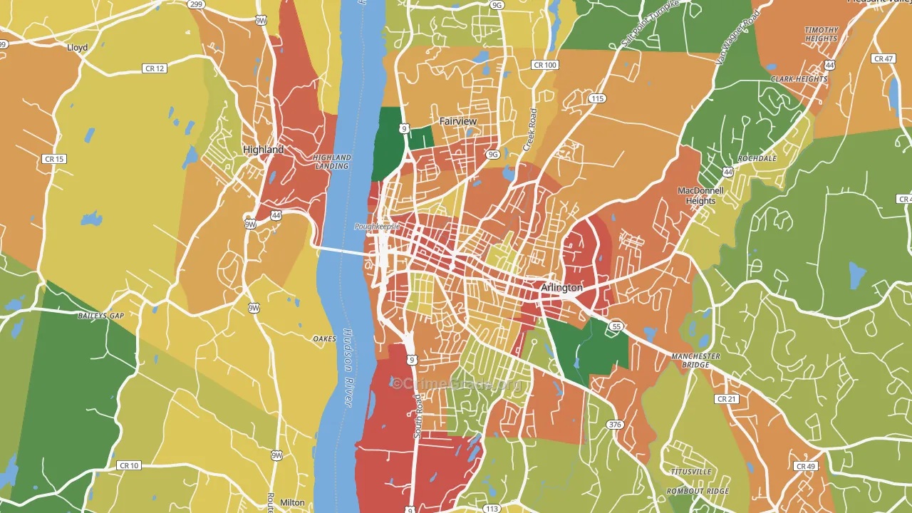 12601, NY Map of Theft Rates