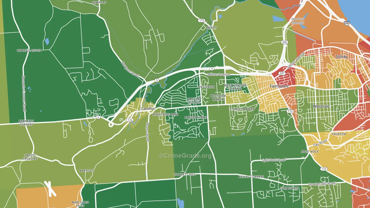 13031, NY Map of Theft Rates
