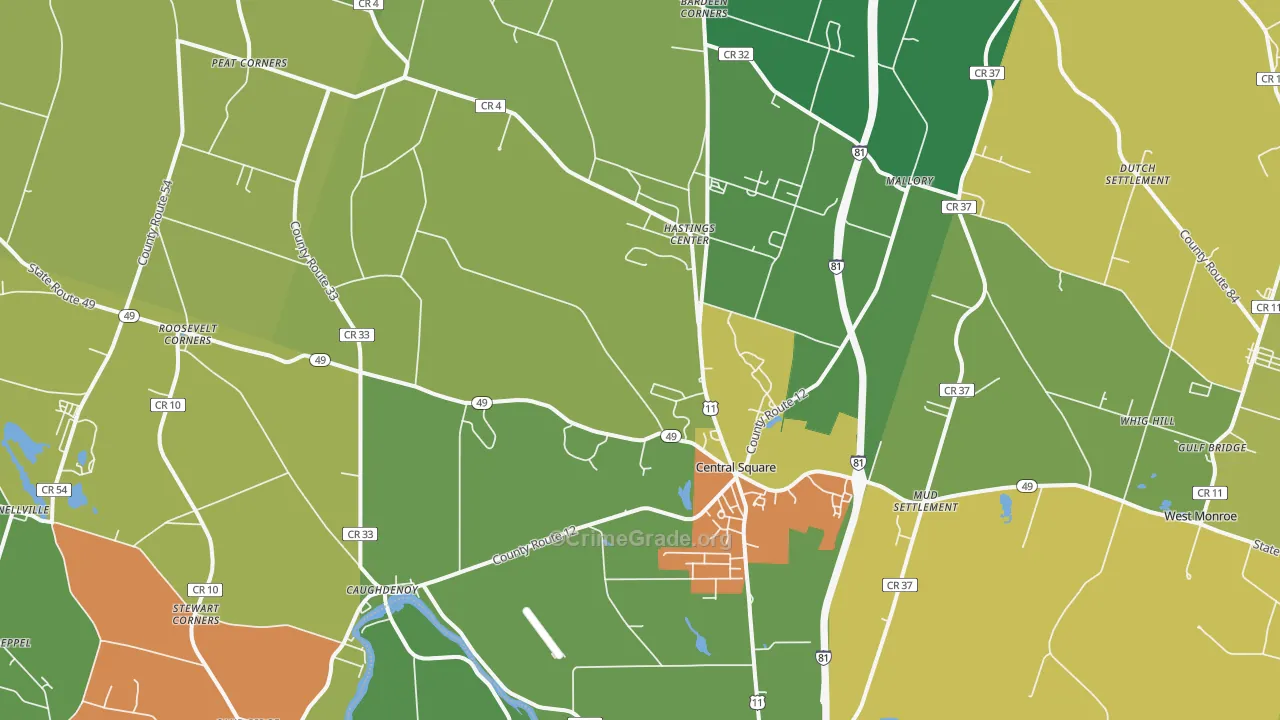 13036, NY Map of Theft Rates