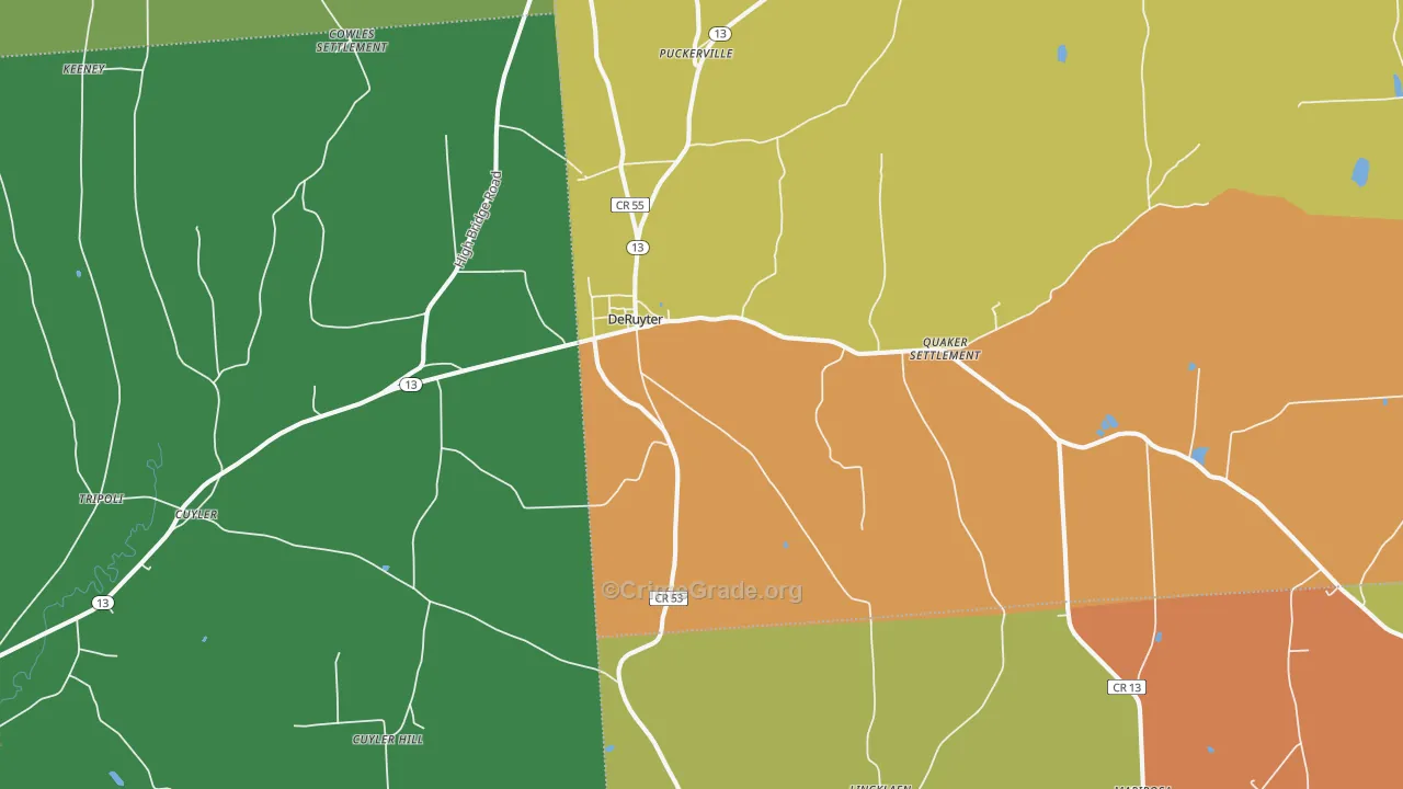 13052, NY Map of Theft Rates