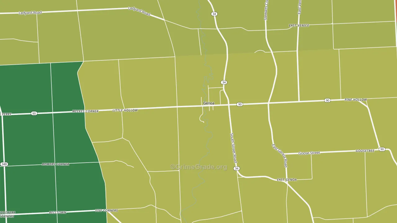 13071, NY Map of Theft Rates