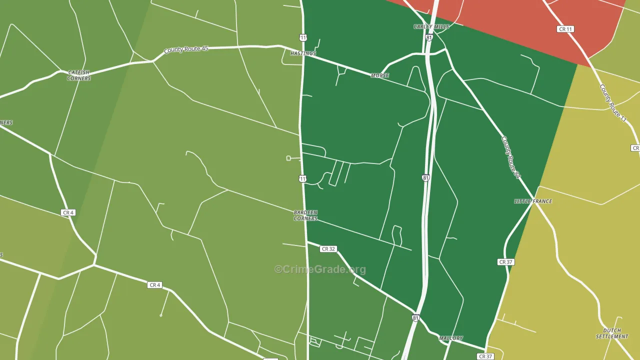 13076, NY Map of Theft Rates