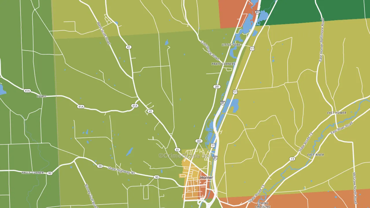 13077, NY Map of Theft Rates