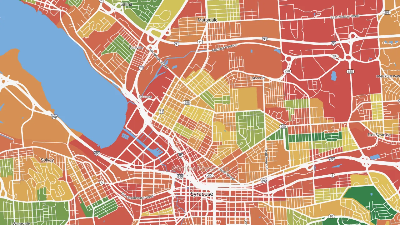 13208, NY Map of Theft Rates