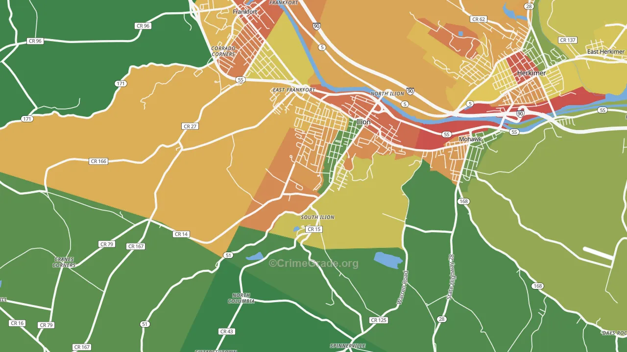 13357, NY Map of Theft Rates