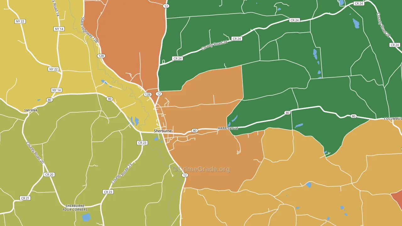 13460, NY Map of Theft Rates