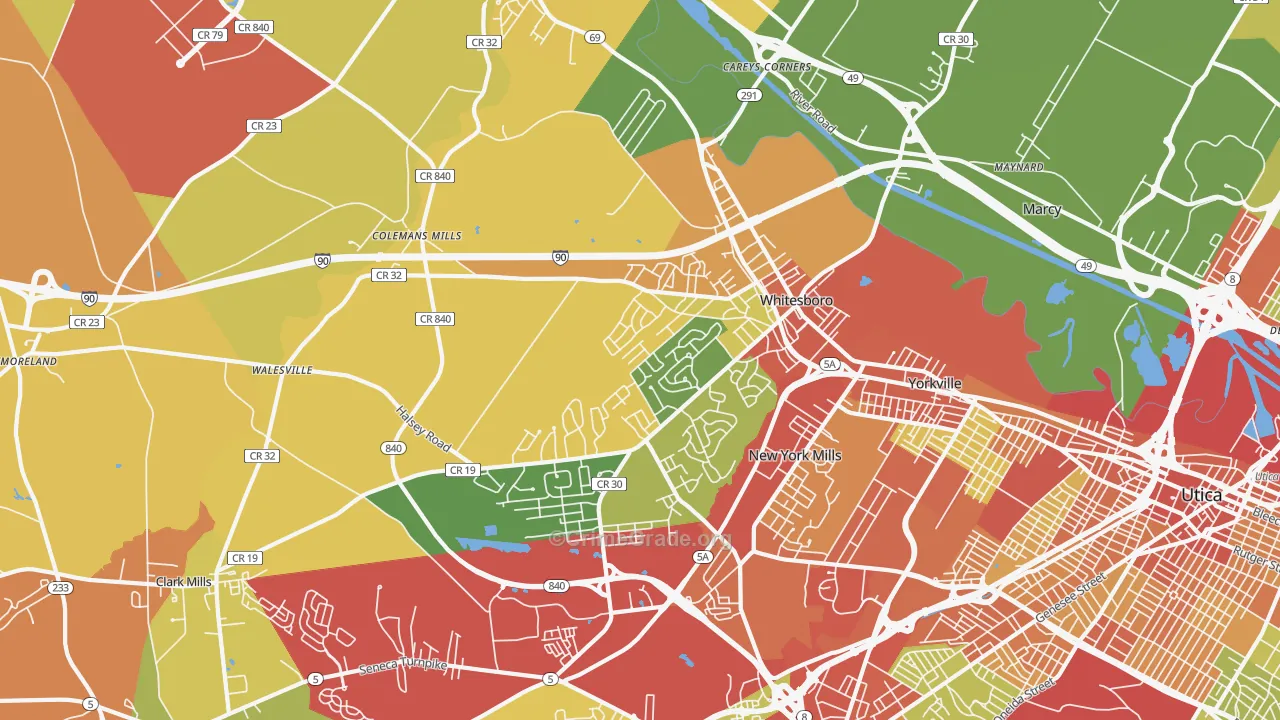 13492, NY Map of Theft Rates