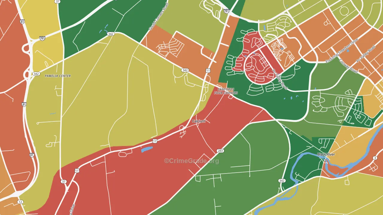 13616, NY Map of Theft Rates