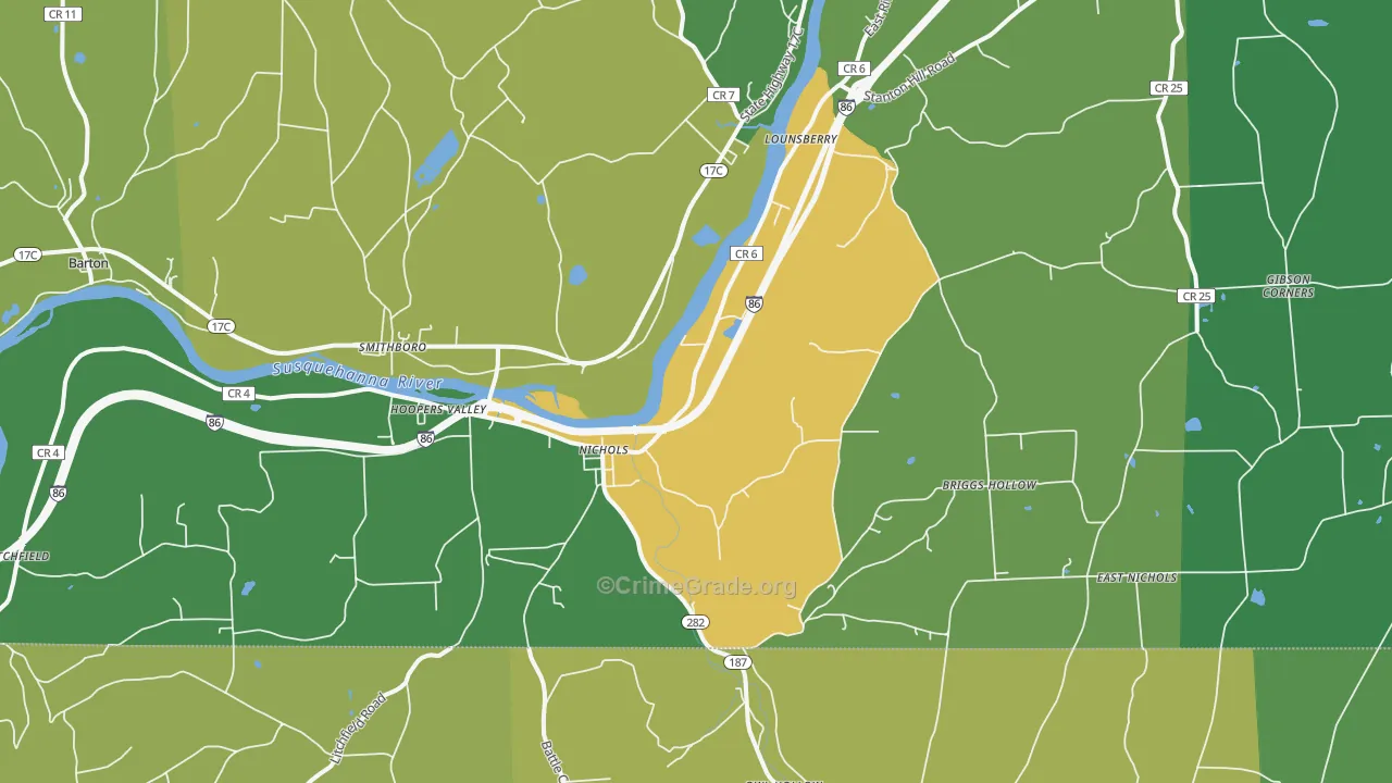 13812, NY Map of Theft Rates