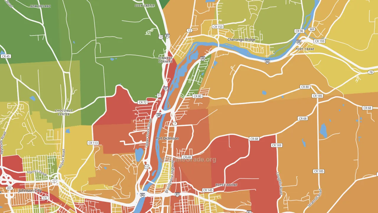 13901, NY Map of Theft Rates