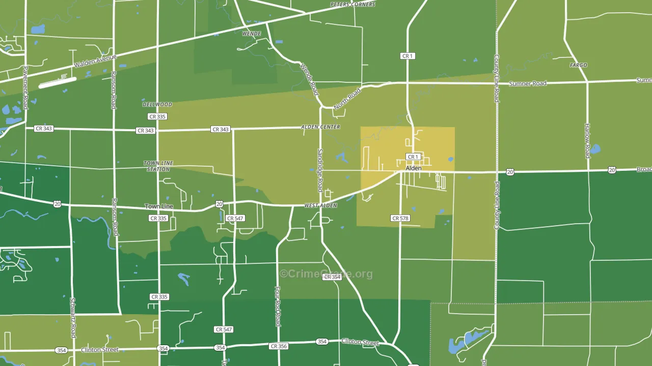 14004, NY Map of Theft Rates