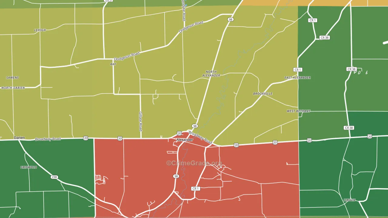 14005, NY Map of Theft Rates