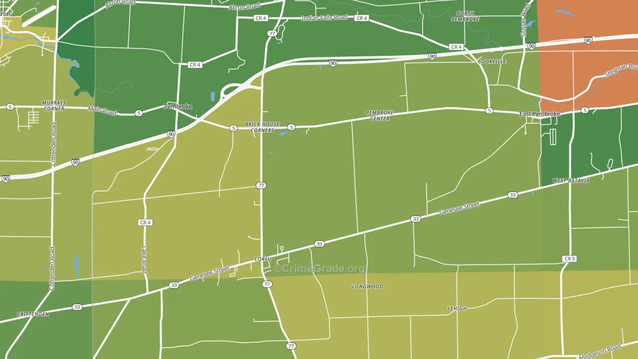 14036, NY Map of Theft Rates