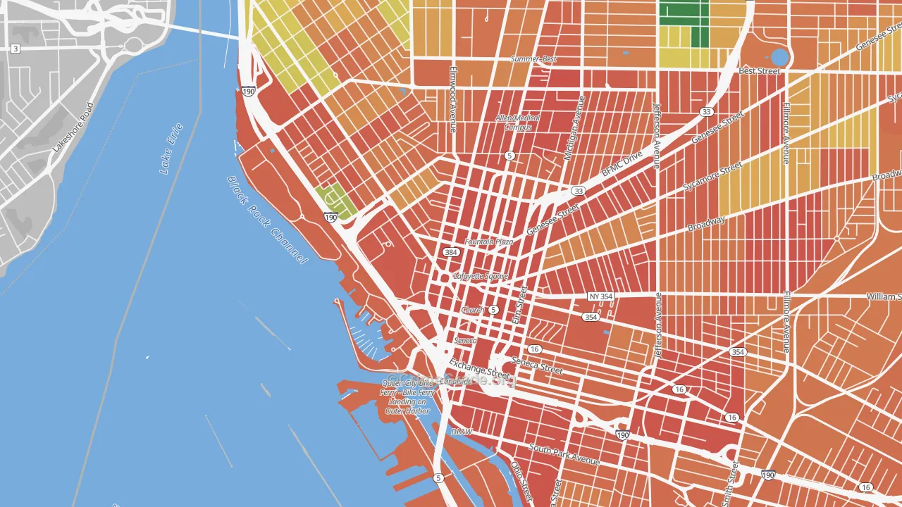 14202, NY Map of Theft Rates
