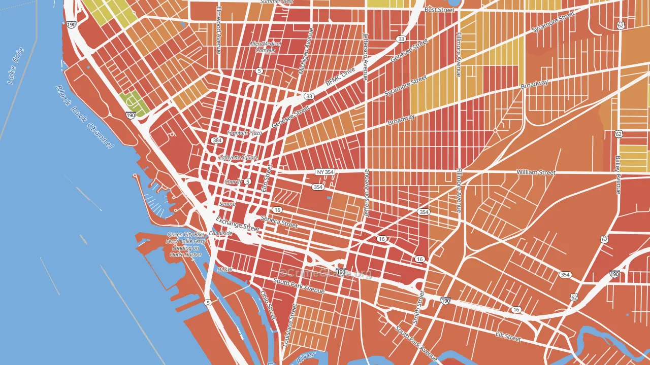 14204, NY Map of Theft Rates