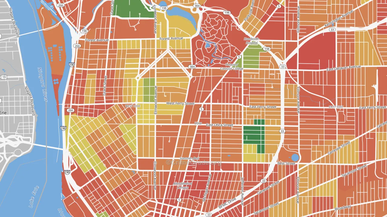 14209, NY Map of Theft Rates