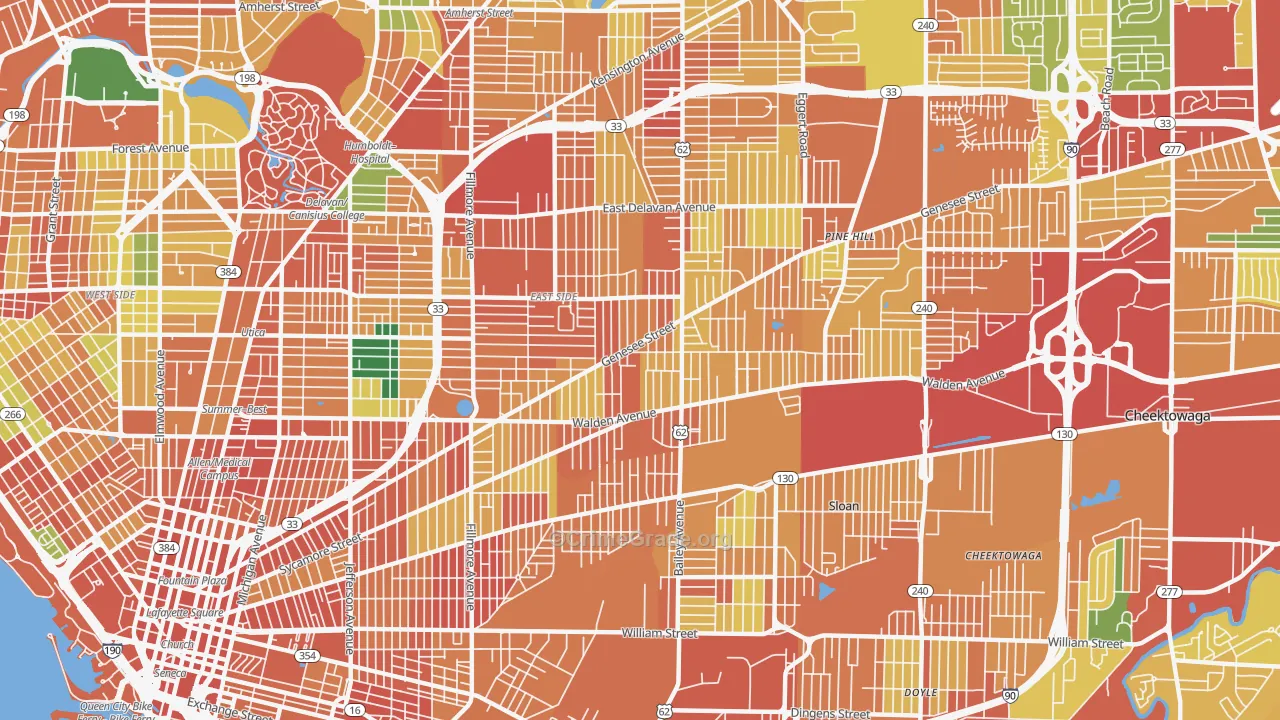 14211, NY Map of Theft Rates