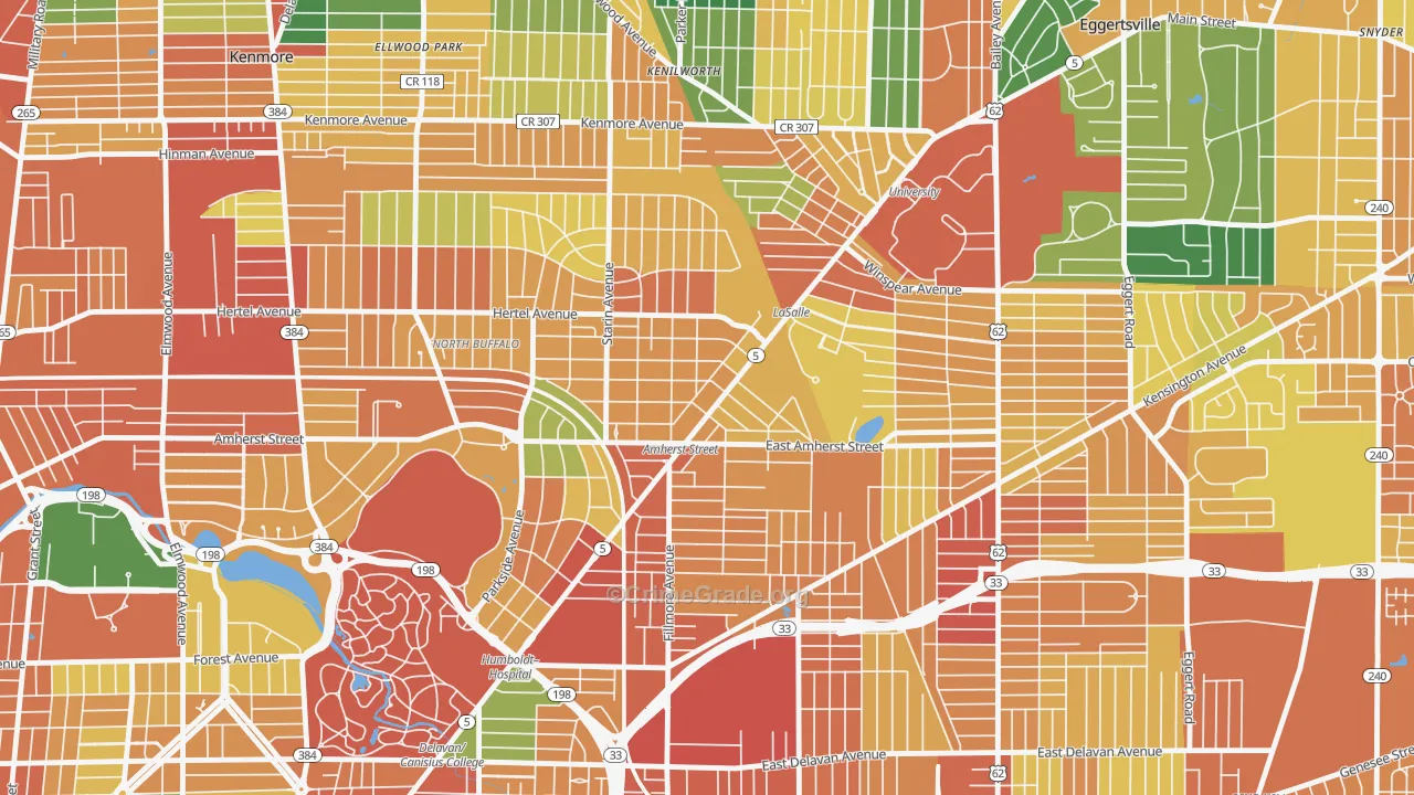 14214, NY Map of Theft Rates