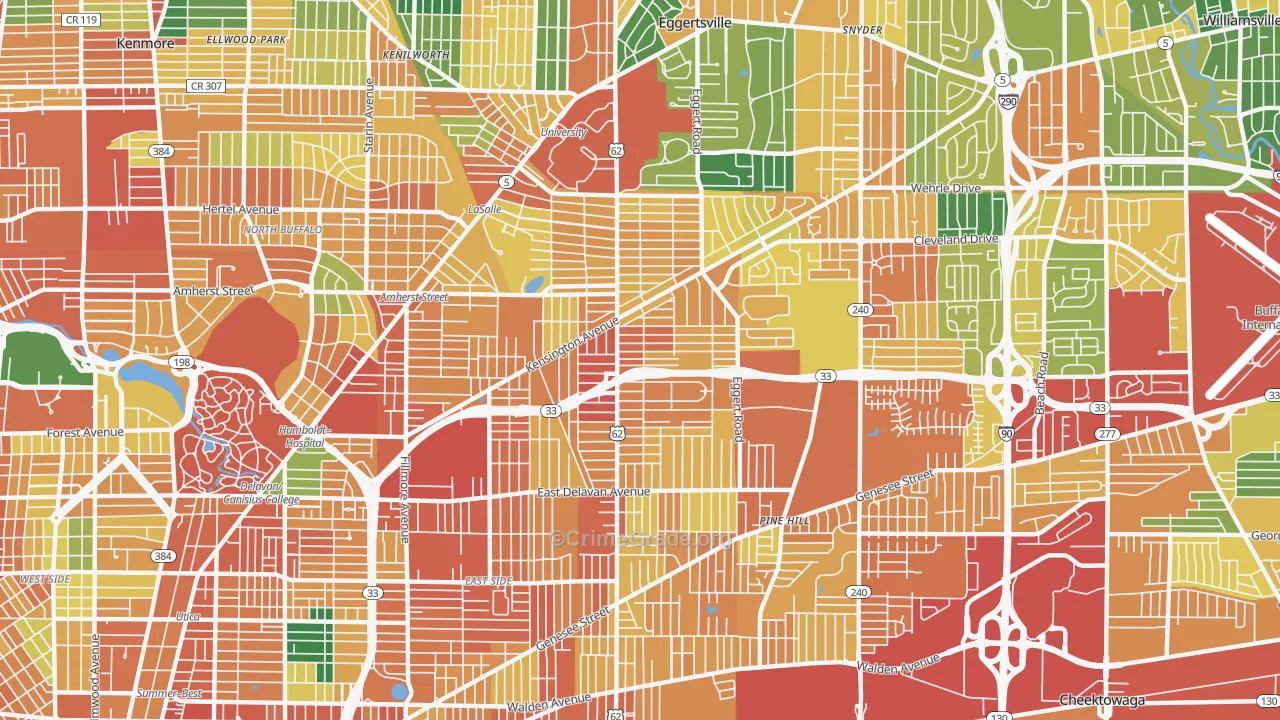 14215, NY Map of Theft Rates