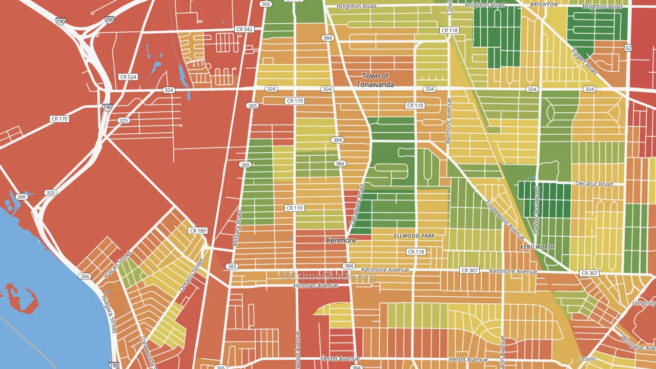 14217, NY Map of Theft Rates