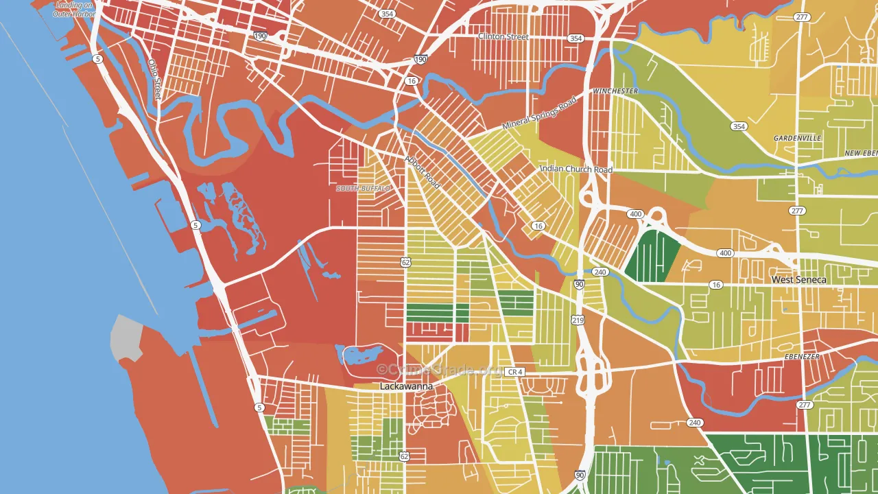 14220, NY Map of Theft Rates